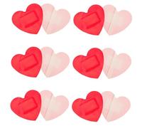 FONDOTIN 24Pcs Heart Shaped Bandages PE Material Adhesive for Injury Protection Sealing Portable Small for Bleeding Care and Healing