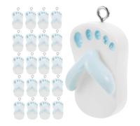 FONDOTIN 24pcs Resin Slipper Charms Lightweight Durable Keychains for Bag Purse Backpack Pendant Accessories Cute Simulation Design for Handbag Decoration