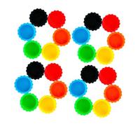 FONDOTIN 24pcs Silicone Reptile Feeding Bowls Set Wide Rim Shallow Pet Food and Water Cups for Lizards Turtles Bearded Dragons Stable Non-tip Design Easy to Clean Colorful Terrarium