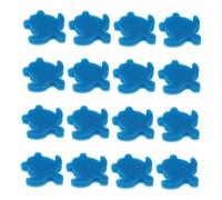 FONDOTIN 24pcs Turtle-shaped Oil Absorbing Sponges for Bathtub and Hot Tub Filter Tool for Swimming Pool and Cleaning Reusable Blue Sponge for Efficient Oil and Grime Removal