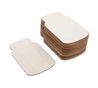 FONDOTIN 24pcs Unfinished Wooden Plaques for Crafts Rustic Mason Jar Slice Embellishments Smooth Surface DIY Sign Making and Home Decoration Accessories for Wedding Birthday Christmas
