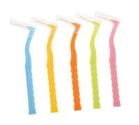 FONDOTIN 25pcs Shaped Interdental Angle Brushes for Braces Soft Bristled Mini Toothbrush Flossers for Plaque Removal Orthodontic-Friendly Oral Cleaning Tools for Tight Dental Gaps and