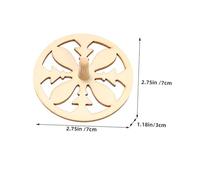 FONDOTIN 25Pcs Wooden Gyro DIY Craft for Unpainted Blank Wood Spinning Tops for Creative Drawing Portable S Pressure Relief Educational Hand Rotation Model Kit