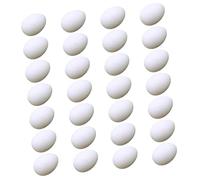 FONDOTIN 28pcs Fake Pigeon Eggs for Nest Hatching Induced Incubation Solid Pe Plastic 3.8x2.8cm Decorative Diy Bird Breeding Supplies for Pigeons