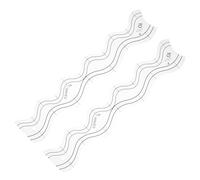 FONDOTIN 2pcs Acrylic Quilting Ruler Set with Wavy Edge, Patchwork Template for Domestic Sewing Machines, Curved Sewing Measurement Tool for Quilters