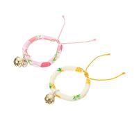 FONDOTIN 2pcs Adjustable Collar Bell Cute Pet Accessory Fruit Pattern Design for Cats and Kittens for Pets Easy to Put and off Safe and Comfortable Fit