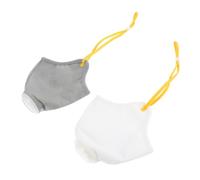 FONDOTIN 2pcs Adjustable Dog Muzzle Barking Chewing Mouth Cover for Pet Safety Lightweight Nonwoven Easy to Wear Suitable for Various Breeds Random Color