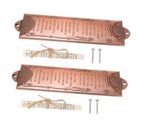 FONDOTIN 2pcs Alloy Mezuzah with Faithful Scroll for Front Door Religious Decor Jewish Blessing House Ornament for Holiday Celebrations and Daily Spiritual Enhancement