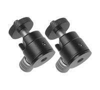 FONDOTIN 2pcs Aluminum Alloy Mini Ball Head Tripod Mount Rotatable Camera Adapter for Projector and DSLR Lightweight Durable for Stable Photography and Flexible Angle Adjustment