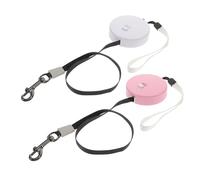 FONDOTIN 2PCS Automatic Retractable Pet Leash 3M Length Wrist Strap for Small Dogs Cats and Rabbits up to 20lbs, Portable Walking Rope for Travel and Training