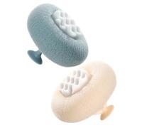 FONDOTIN 2pcs Bath Exfoliating Scrubber Balls with Thickened Fluffy Mesh Portable Shower Puff for Body Skin Cleaning and Rich Generation Suitable for Back Neck Legs Breathable Design