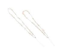 FONDOTIN 2Pcs Bohemian Pearl Shell Mobile Phone Chain Anti-lost Acrylic Hanging Lanyard Decor Accessory for Women Stylish Wrist Strap Charm