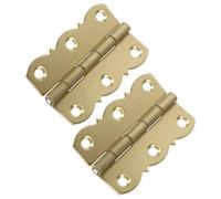 FONDOTIN 2pcs Brass Piano Flap Hinges High Hardness Folding Accessories for Music Stands and Bookshelves Corrosion Resistant Noiseless Rotation Golden Piano Hinge Replacement