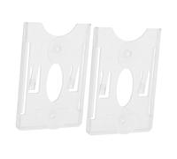FONDOTIN 2pcs Car Permit Holder with Suction Cups for Windscreen Transparent Plastic Parking and Toll Pass Holder Quick Installation Stable Secure Vehicle Card Mount