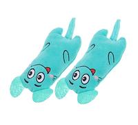 FONDOTIN 2pcs Cat Chewing with Catnip Cartoon Animal Plush Interactive Molar for Indoor Cats Pet Friendly Design to Reduce Furniture Damage Engage Boredom