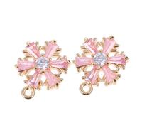 FONDOTIN 2Pcs Christmas Snowflake Pendants DIY Jewelry Accessories for Necklace Bracelet Making Xmas Charm for Women Crafting Home Decor