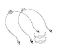 FONDOTIN 2pcs Chrome Lamp Harp Holder Bracket Horn Frame for Lamp Shade Support Electroplated Durable Lampshade Frame Easy to Install DIY Lighting Accessories