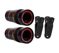 FONDOTIN 2pcs Clip Phone Camera Lens Wide Angle and Macro Zoom Lens with Abs Clamp for Mobile Photography Compatible with Smartphones Travel and Concert Use