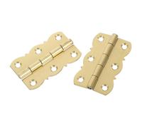 FONDOTIN 2pcs Copper Piano Hinges for Music Stand and Cabinet Disc-Shaped Decorative Hinges for Piano Accessories Woodworking Furniture Replacement No Screws Included