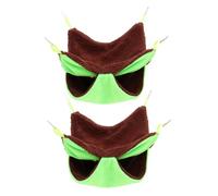FONDOTIN 2pcs Cotton Filled Hamster Hammock Bed for Small Pets Warm Hideout for Hamsters and Guinea Pigs Soft Hanging Cage Accessory Easy to Clean and Comfortable Resting Nest