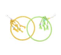 FONDOTIN 2pcs Cotton Rope Bird Swing Toy for Parrots Hanging Perch and Climbing Rope for Small Birds Comfortable Chewing Toy