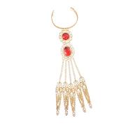 FONDOTIN 2pcs Decorative Fingernail Covers with Wrist Chain for Women Stage Dance Performance Smooth Edges Lightweight Finger Claws Enhancing Hand Charm and Movement