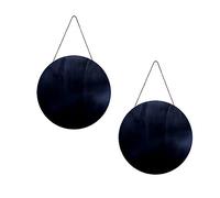 FONDOTIN 2pcs DIY Blank Wood Door Sign Pendants Black Hanging Wood Sign for Festival Wedding Party Decoration Home Front Door Craft Project
