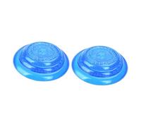 FONDOTIN 2pcs Dog Flying Disc for Medium Dogs Interactive Chew Soft Flexible Material for Puppy Teething Outdoor Training Blue