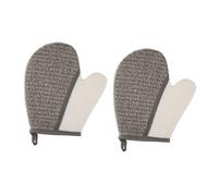 FONDOTIN 2Pcs Dual Side Flax Exfoliating Bath Gloves for Shower and Spa Rough Texture for Deep Skin Scrubbing Durable Household Washcloths Easy to Clean and Portable Bath Scrubber