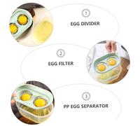 FONDOTIN 2pcs Egg Yolk and White Separator with Storage Box Light Gadget for Baking and Cooking Double Egg Divider Tool for Home Use