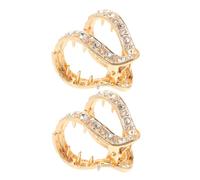 FONDOTIN 2pcs Elegant Rhinestone Hair Claw Clips for Short Hair Jaw Clips for High Ponytail Fixation Lightweight Styling Accessories for Parties and Weddings