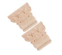 FONDOTIN 2pcs European Style Wood Corbels Handcarved Wall Brackets for Villa Club Decoration Strong Support with Detailed Applique Onlay Versatile Furniture Moldings for Classic and Modern