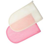 FONDOTIN 2pcs Exfoliating Gloves Bath Scrubber for Men and Women Shower Wash Mitts with Firm Texture for Deep Cleansing Dead Skin Removal and Rich Generation Lightweight and Portable
