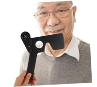 FONDOTIN 2Pcs Eye Occluder for Test with Anti-Slip Ergonomic Handle Lightweight Visual Acuity Test Tool for Ophthalmologists and Optometrists Portable Black and White for School and