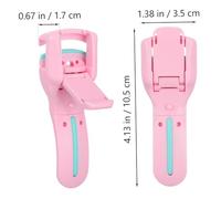 FONDOTIN 2pcs Eyelash Curler with Anti-Skid Handle Portable Lightweight Eyelash Tool for Women Travel Use Creates Upward Curl and Fashionable Look in Pink and Blue