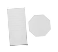 FONDOTIN 2pcs Eyelash Extension Glass Pads Transparent Crystal Gaskets for False Eyelash Adhesive Holders Lightweight Tool for Lash Bond Seal and Separator