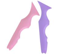 FONDOTIN 2pcs Eyeshadow and Eyebrow Stencils Quick Makeup Aids for Precise Eyeliner and Mascara Application Smooth Silicone Beauty Tools with Ergonomic Design for Women