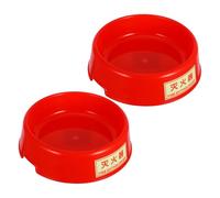FONDOTIN 2PCS Fire Extinguisher Floor Holder Plastic Stand Base with Dark Feature Compact Mount for Industrial Warehouse Home and Office Use