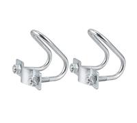 FONDOTIN 2pcs Galvanized Iron U Shaped Pig Table Clamps U Clips Tube Buckles for Raising Pigs Farm Use Smooth Surface Easy Installation