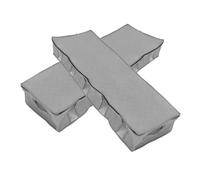 FONDOTIN 2pcs Grey Foldable Clothing Storage Containers with Transparent Window Under Bed Organizer Bags for Clothes and Sundries Lightweight Non Woven Fabric Cases with Strong Zipper