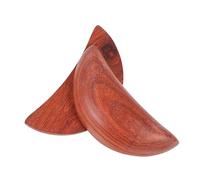 FONDOTIN 2pcs Hand Carved Wood Divination Crescent Shaped Holy Cups for Temple Decoration and Spiritual Rituals Retro Style Altar Supplies for Home and Office