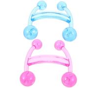 FONDOTIN 2Pcs Handheld Back Massager Tool with Massage Knobs Portable Small Body Massager for Neck and Acupuncture Point Massage Lightweight and Easy to Use Promotes and Fatigue Relief