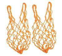 FONDOTIN 2pcs Hanging Feeder for Chickens and Poultry Rope Veggies Holder Net Bag for Fruit and Vegetable Feeding Practical Bird Food Basket for Hen Coop Easy to Clean and Reusable