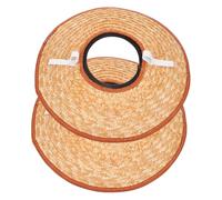 FONDOTIN 2pcs Hard Hat Sunshade Full Brim Straw Visor for Construction Workers Quick Attachment Helmet Sun Shade with Wide Brim for Outdoor Safety Cooling Protection and Farming