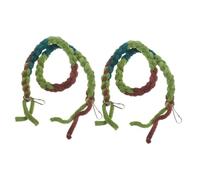 FONDOTIN 2Pcs Hermit Crab Supplies Climbing Vine Cotton Rope Reptile Habitat Decor Lightweight Vine Accessories for Terrariums and Reptile Shelters