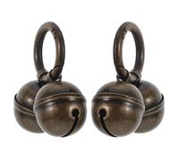 FONDOTIN 2pcs Loud Brass Pet Collar Bells with Snap Clips Dog Cat Bell Charms for Small Breeds Clear Audible Alert for Tracking and Training Metal Pendant Accessories