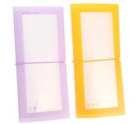 FONDOTIN 2pcs Macaron Color Sticker Collecting Album Semi Transparent Large Capacity Sticker Storage Organizer for Decals Notes and Memo Protection with Frosted Cover