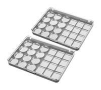FONDOTIN 2pcs Magnetic Eyeshadow Palette Empty DIY Pans Holder Compact Makeup Storage Case for Custom Eyeshadows Secure Fit Travel-friendly