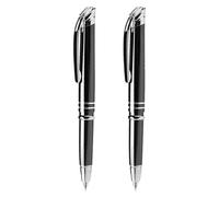 FONDOTIN 2pcs Metal LED Ballpoint Pens with Light up Tip for Comfortable Use and Writing the Dark, Back to School Decor and Office Stationery Supplies