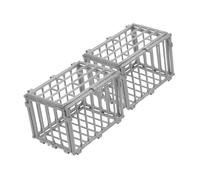 FONDOTIN 2pcs Mini Cage Model Plastic Toy Cage Prop Diy Small Animal Pet Fence Accessories for Miniature House Scene Decoration
